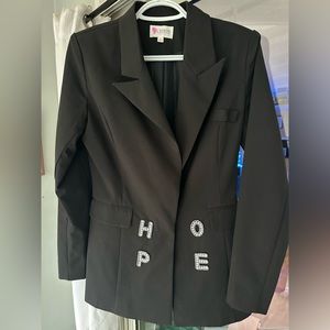 Classic black blazer size small women’s crystal HOPE